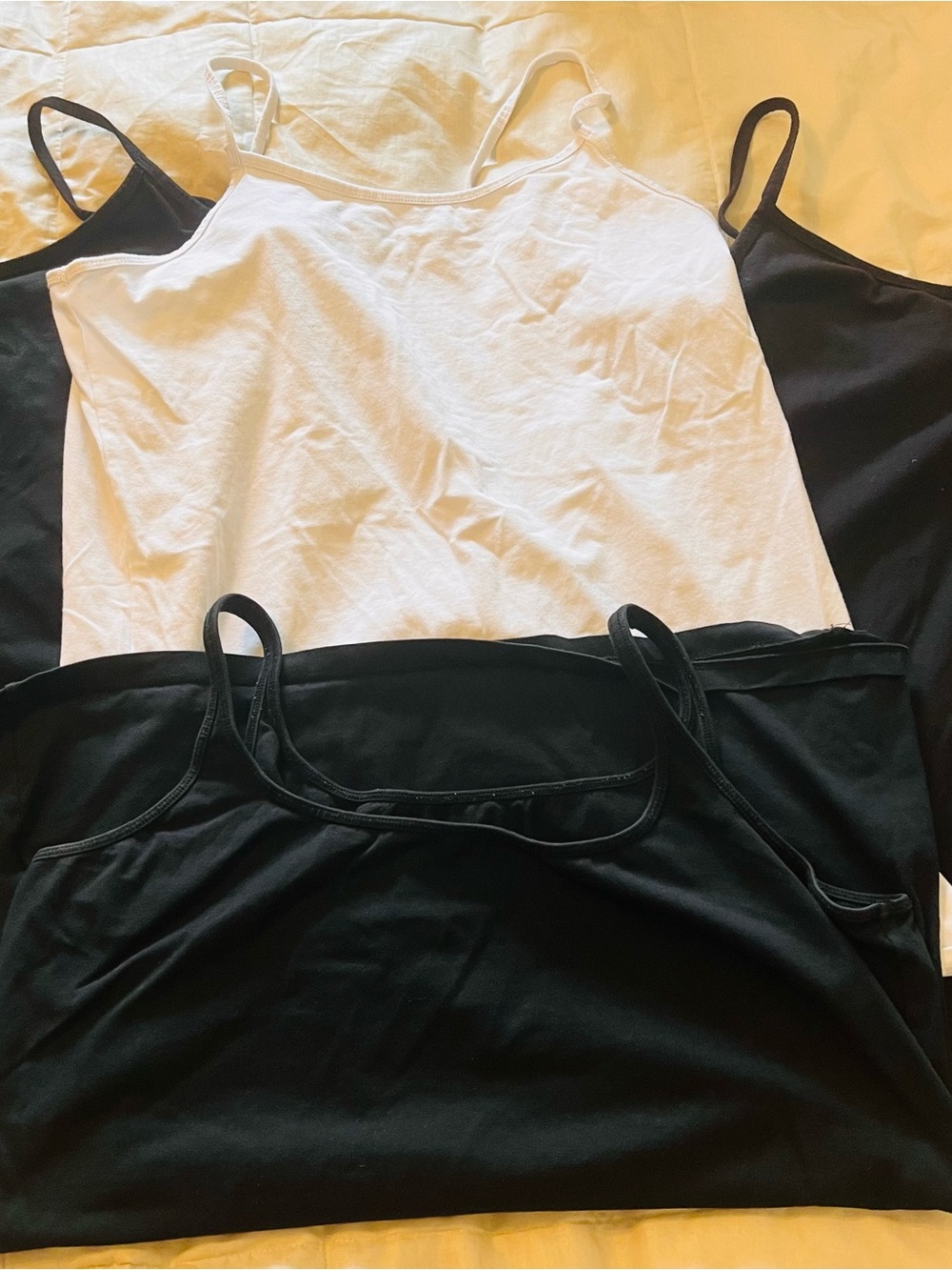 Bundle 4 Pack - Maurices Black & White Spaghetti Strap Camisoles